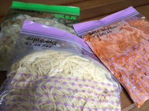 Bolsas de congelador bien etiquetadas